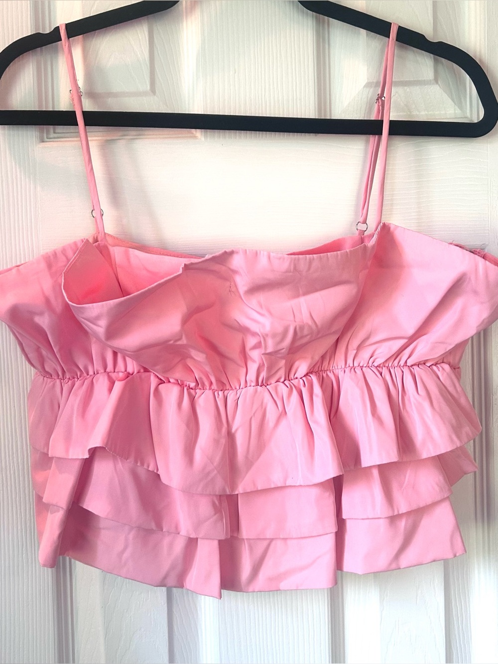 Dress & Dwell Girly Girl Layered Ruffle Top Pink Size Medium NWT